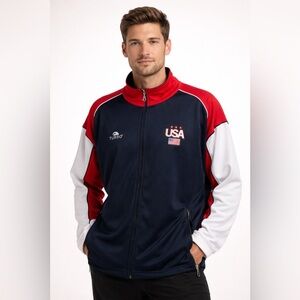 Turbo USA Jacket Navy Red White Full Zip, size XXL